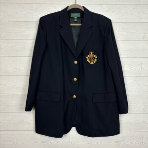 Lauren Ralph Lauren Navy Blazer with Gold Crest Buttons
